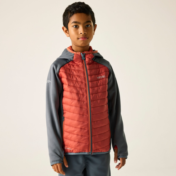 Regatta Kids Andreson Hybrid Padded Jacket - Dark Storm/Brick