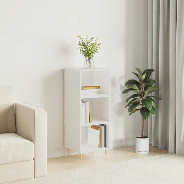 Berkfield Sideboard High Gloss White 34.5x32.5x90 cm Engineered Wood