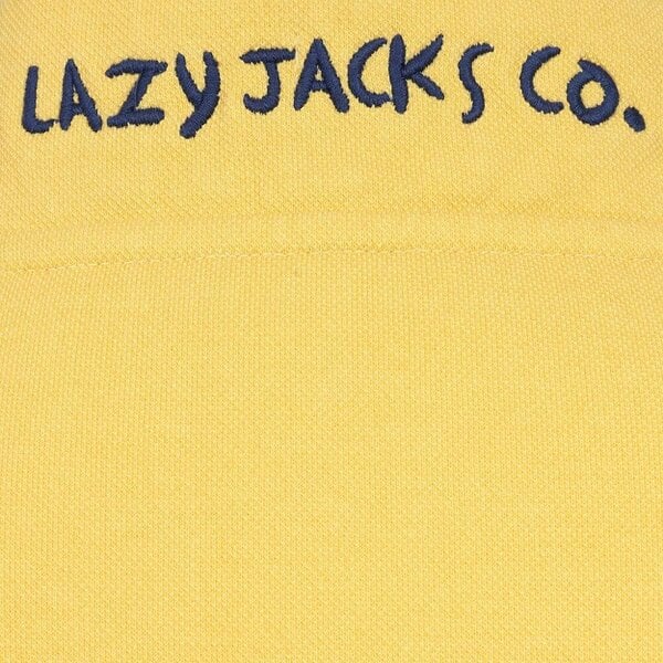 Lazy Jacks LJ301 - Pique Button Neck Sweatshirt - Lemon