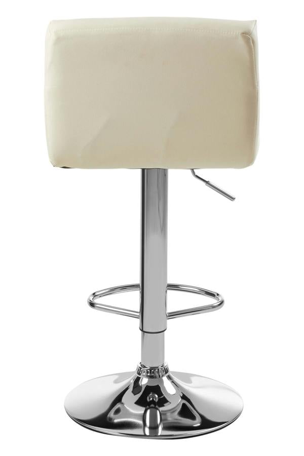 Interiors by Premier Baina White Seat Bar Stool With Chrome Base