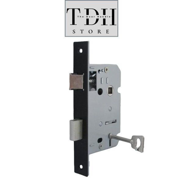 EDH Door Hardware Matt Black Victorian Scroll Door Handles – Handle Only, Handle + Lock or Lock Only – 150mm x 43mm