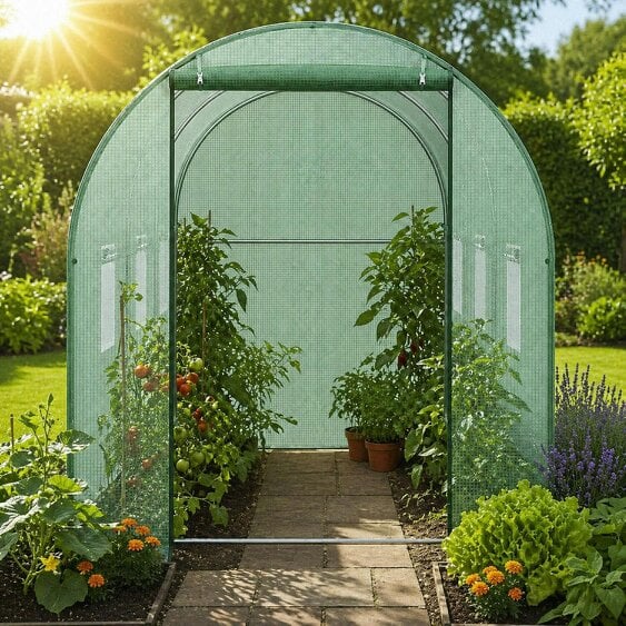 Neo Green Garden Polytunnel Walk-In Greenhouse 3m x 2m x 2m