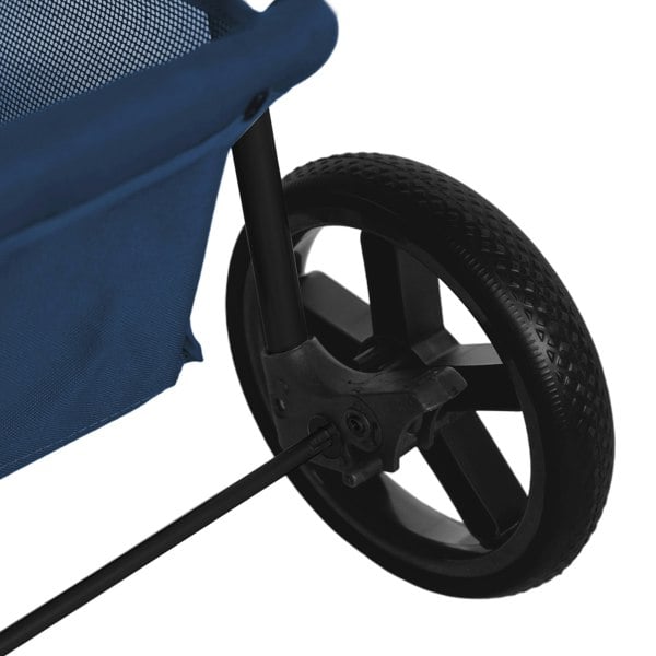 Monstershop Pet Stroller with Rain Cover – Navy Blue