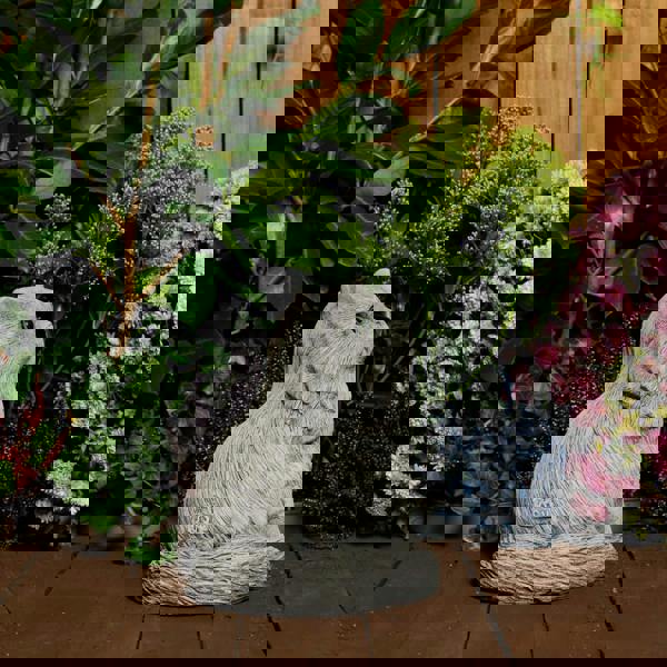 Stone Cast Upright Persian Cat Statues Garden Ornament