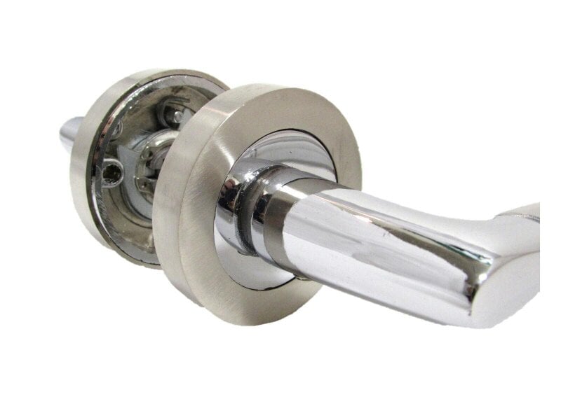 EDH Door Hardware Epsom Door Handle Internal Chrome & Satin Duo Door Handles- 6 sets
