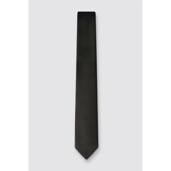 Limehaus Black Satin Slim Tie