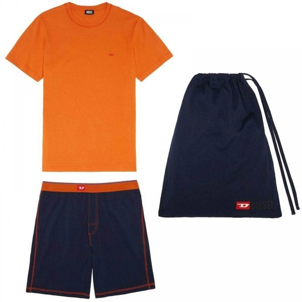 Diesel Cotton Pyjama Set, Orange/Blue