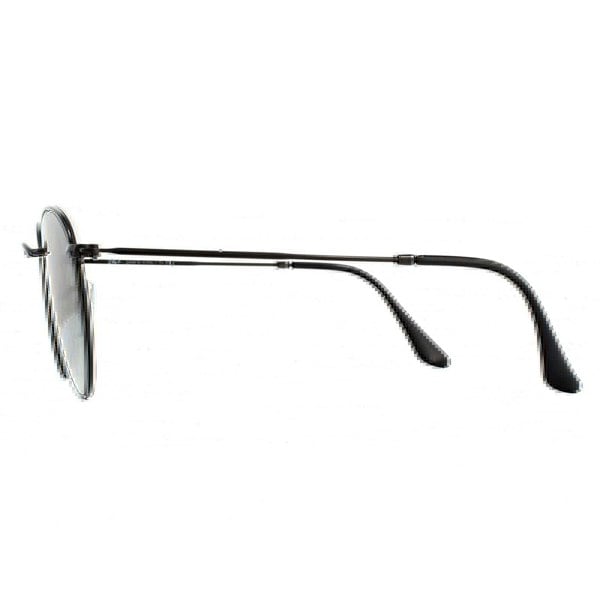 Ray-Ban Sunglasses Round Flat Lenses 3447N 002/71 Black Grey Gradient 50mm