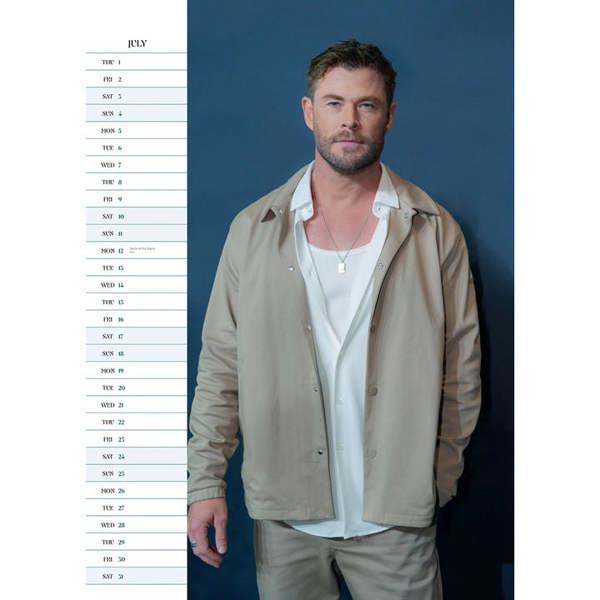 Chris Hemsworth A3 Calendar 2027, Wall Calendars, Month To View, Entertainment, Gift