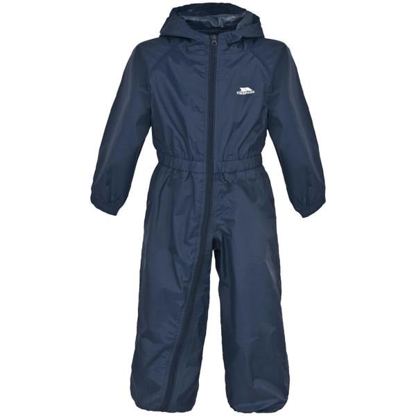 Trespass Childrens/Kids Button Waterproof Rain Suit - Navy Blue - 