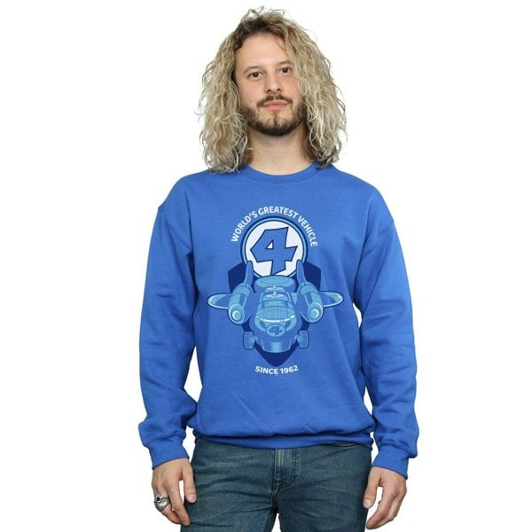 Marvel Mens Fantastic Four Fantasticar Sweatshirt - Royal Blue