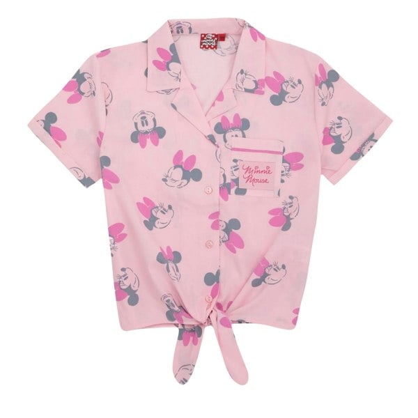 Disney Girls Minnie Mouse Short-Sleeved Pyjama Set - Pink