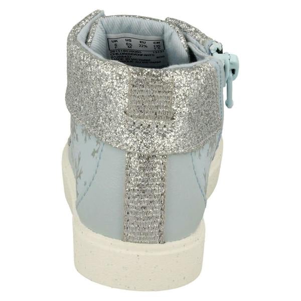 Clarks Girls Clarks Elsa Detailed Frozen Hi Top Trainers City Ice T