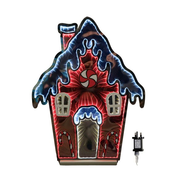 Samuel Alexander 66cm Light up Gingerbread House Christmas Decoration with Red and White LEDs