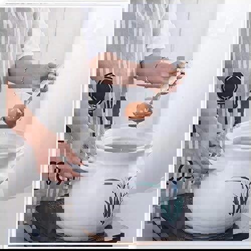 Anygleam Kitchen Utensils 11 Set Natural Beech Wooden Handle Cookware Tool with Storage Heat Resistant Non Stick Accessories