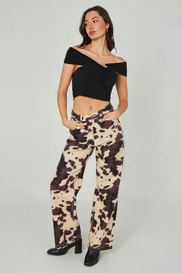 Urban Bliss Gold Trim Bandeau Cut Out Top