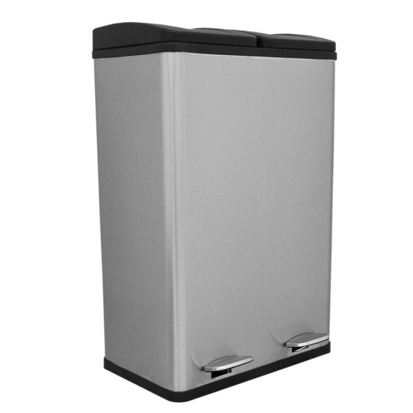 Monstershop 60L Dual Pedal Bin In Stainless Steel