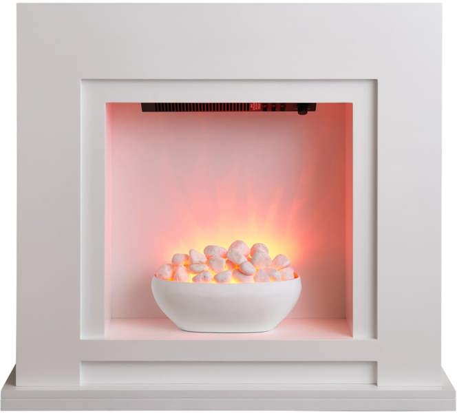 Sureflame Mondrian Electric Fireplace Suite in White