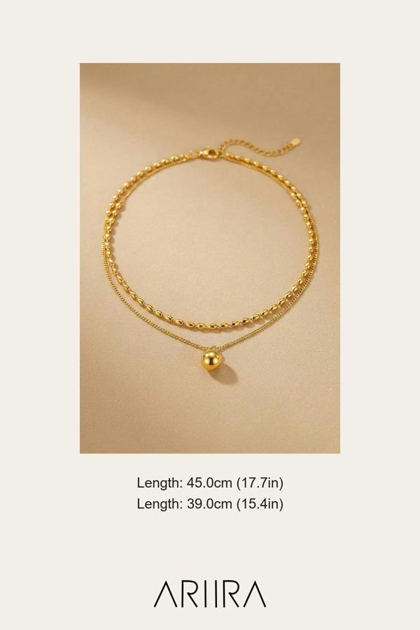 ARIIRA Sable Layered Gold Tone Bead