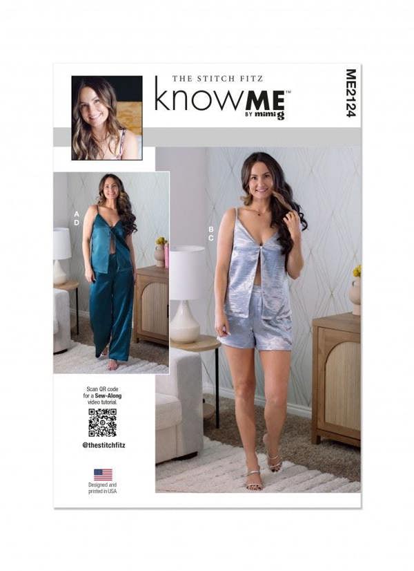 Know Me Sewing Pattern 2124, Tops, Shorts, Trousers, Pyjamas for Women, H5 (6-8-10-12-14) - Easy