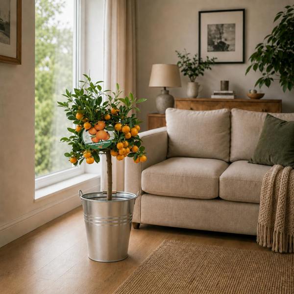 5L Calamondin Tree – Indoor & Outdoor Citrus in Decorative Pot