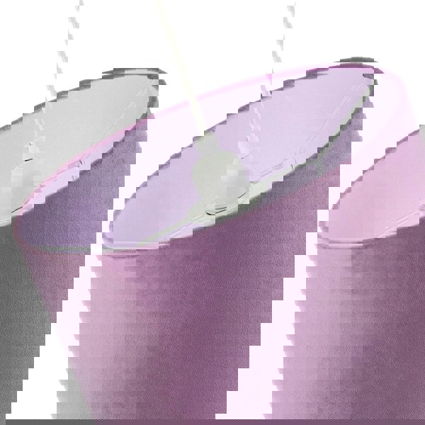Soft Velvet Dark Lilac Fabric Round Lamp Shade for Table or Pendant Image 4