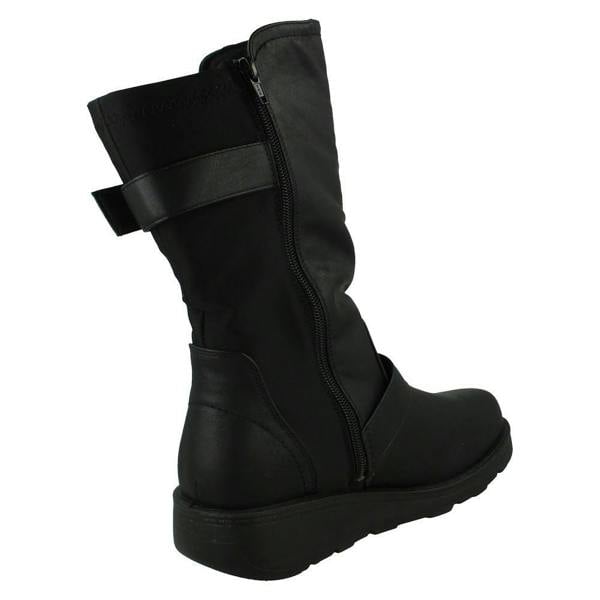 Spot On Ladies Spot On Extra Wide Ankle Boots F4475