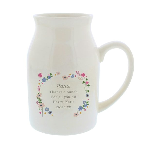 Personalised Memento Company Personalised Floral Flower Jug