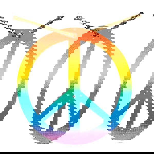 Bristol Novelty Unisex Adults Rainbow Peace Medallion - Rainbow - 