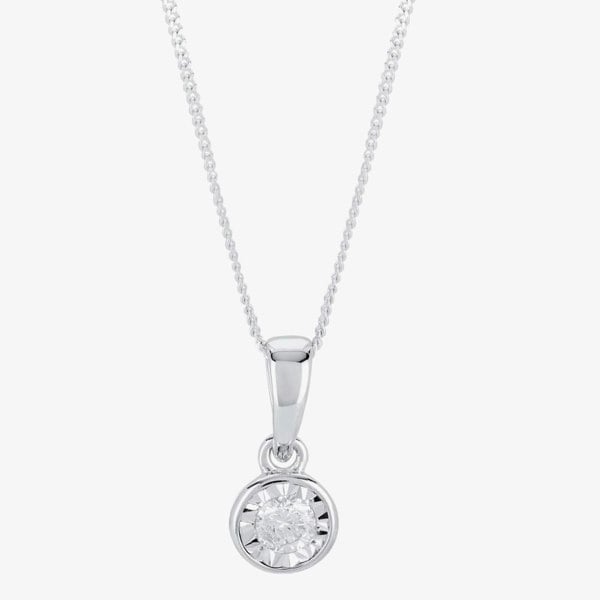 T. H. Baker 9ct White Gold 0.05ct Diamond Pendant TH0121771