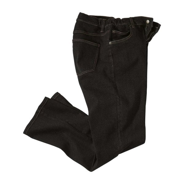 Atlas For Men Mens Stretch Straight Leg Jeans - Black