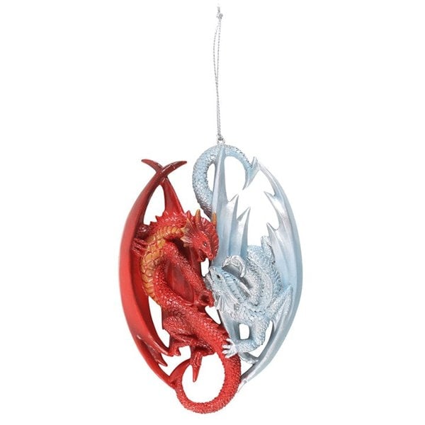 Serano Fire and Ice Dragon Hanging Ornament by Anne Stokes