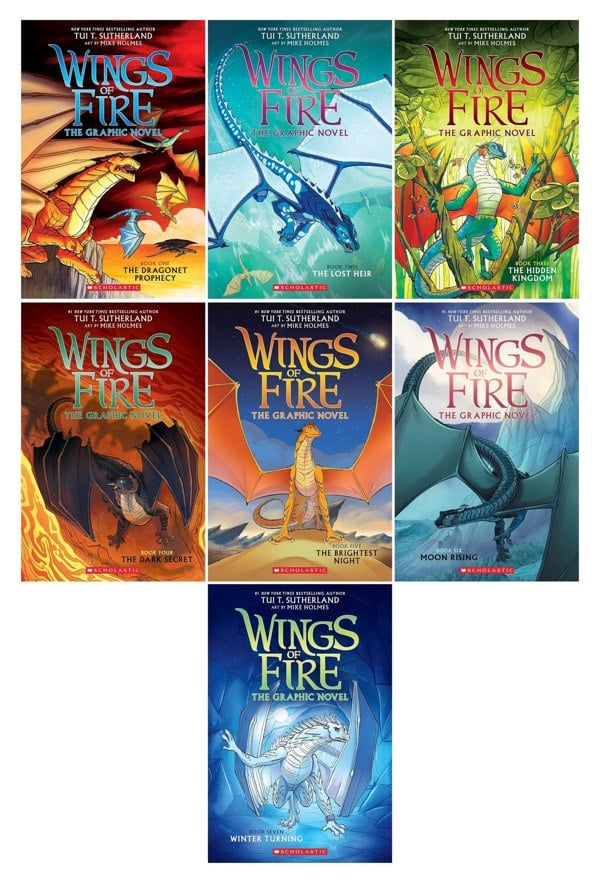 Wings of Fire Graphic Novels 7 Books Collection Set by Tui T. Sutherland (Books 1-7)