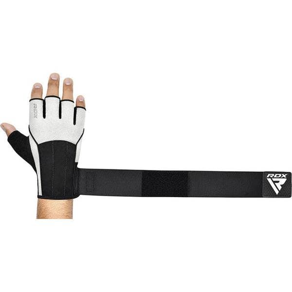 RDX Sports GYM WEIGHT LIFTING GLOVES W3 WHITE WITH EVA PADDING PLUS