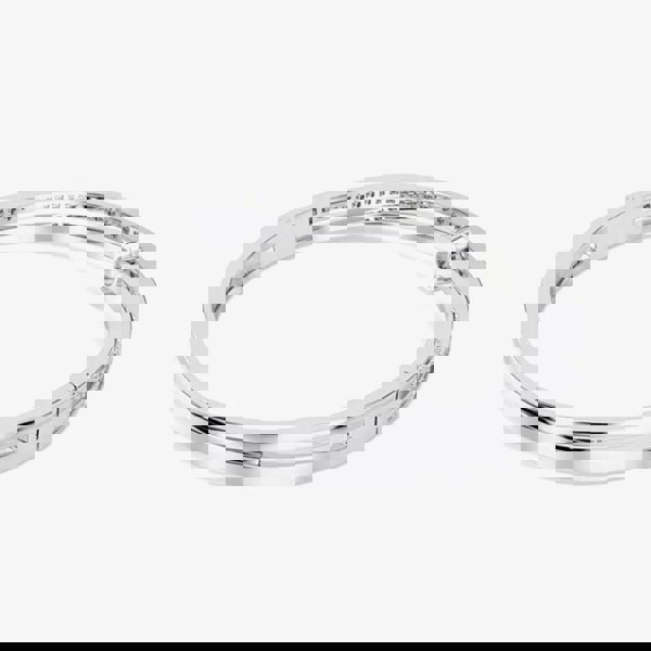 Swarovski Hyperbola Rhodium Plated Crossover Bangle 569122