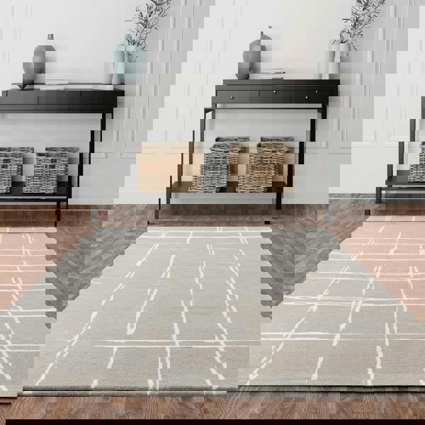 Asiatic Albany Grid Silver Rug