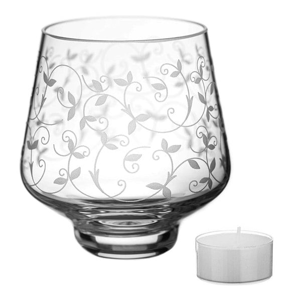 Diamante Floral Collection Tealight Holder & Tealight - Single