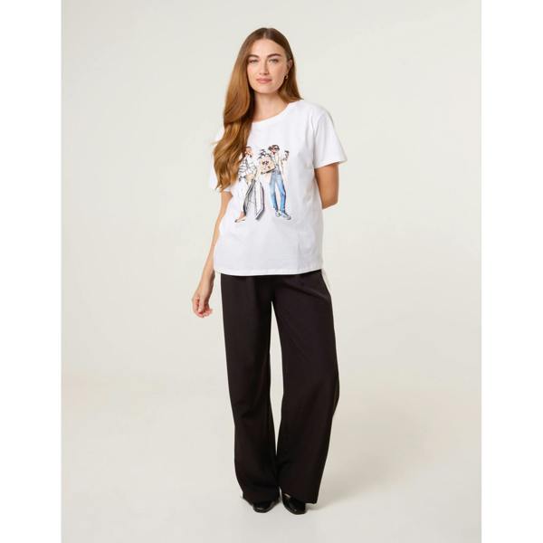 Blue Vanilla Stylish Graphic Illustration T-Shirt