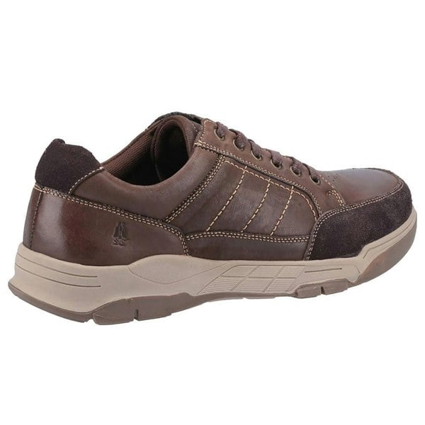 Hush Puppies Mens Finley Leather Shoes - Coffee