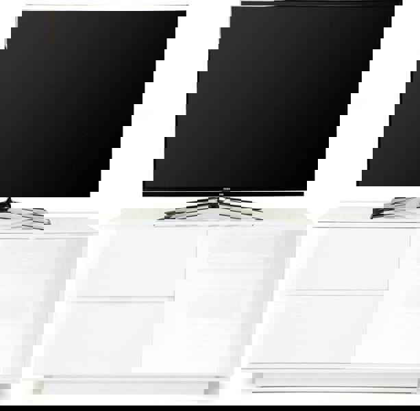Centurion Supports Gallus ULTRA Remote Friendly BeamThru Gloss White with 2-White Drawers 32"-55" Flat Screen Cabinet TV Stand
