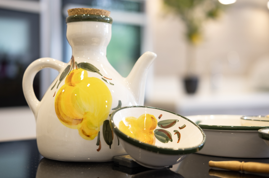 Verano Spanish Ceramics Buena Vida - Olive Dish (Lemon Pattern)