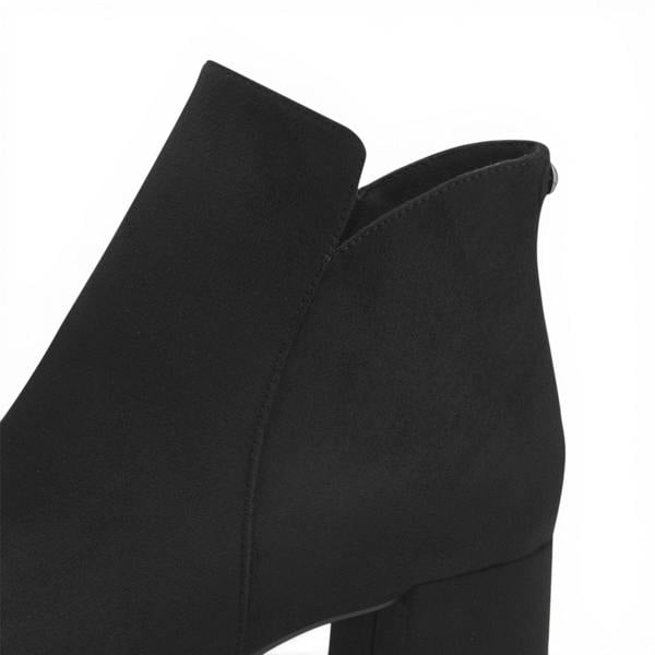 Tamaris Women's Black Faux Heeled Ankle Boots - 25354-43