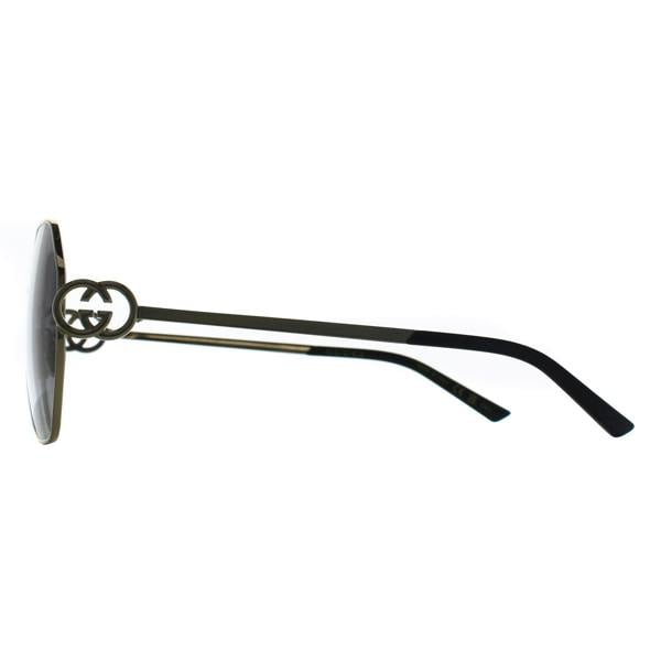 Gucci Sunglasses GG2046S 001 Gold Grey