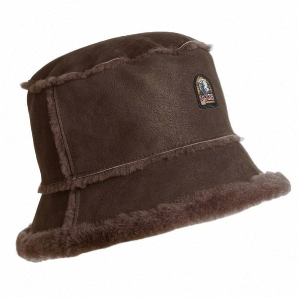 Parajumpers Shearling Sheepskin Bucket Hat - Brown