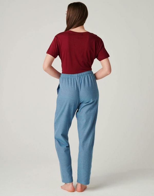 British Boxers Women's Brushed Cotton Pyjama Trousers - Stornoway Herringbone