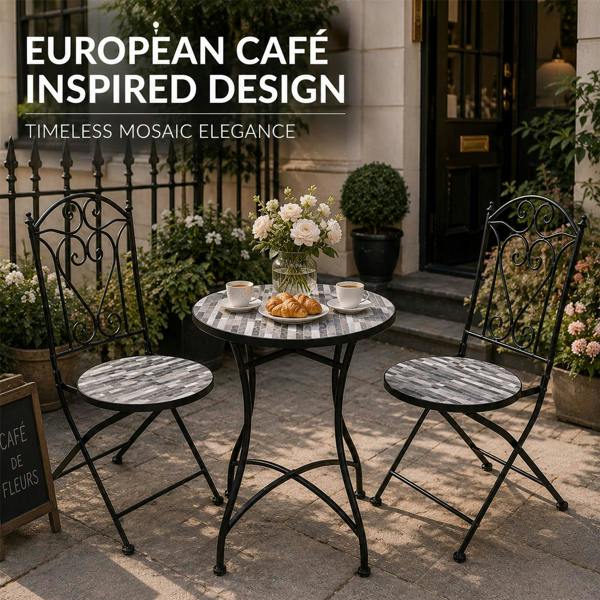 60cm Cascade Mosaic Bistro Set image 9