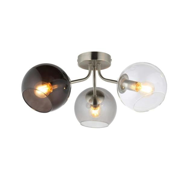 Pagazzi Lighting Branco 3 Light Semi-Flush Ceiling Light