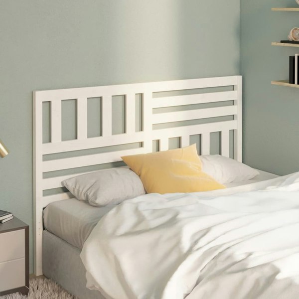 Berkfield Bed Headboard White 146x4x100 cm Solid Wood Pine