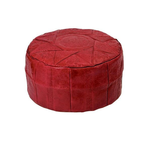 Scotts of Stow Tunisian Leather Pouffe