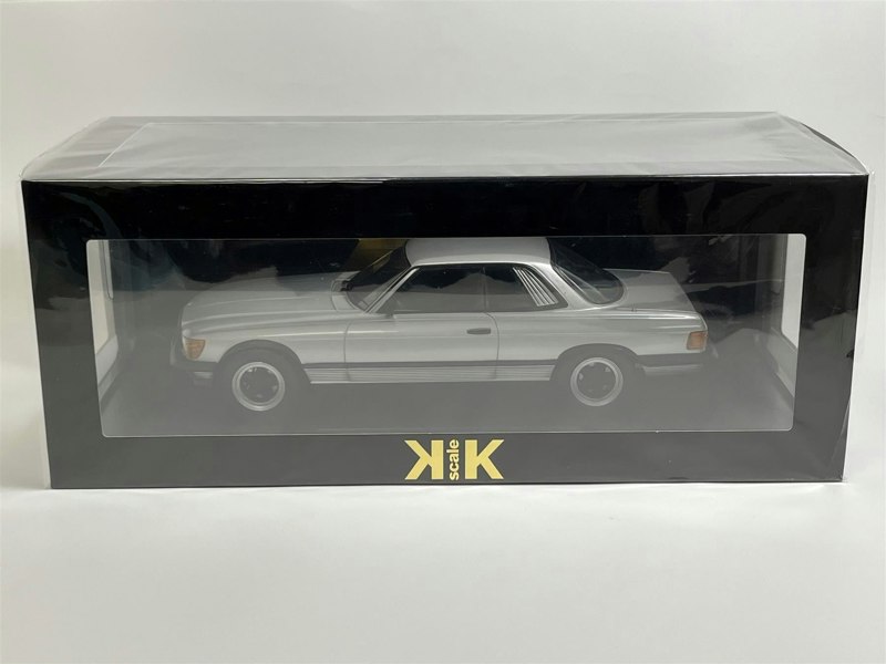 KK Scale Mercedes 500 SLC 6.0 AMG C107 1985 Silver 1:18 Scale KK Scale 180891